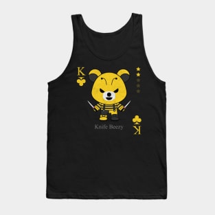 Knife Beezy Evil bear knife cute scary cool Halloween card Tank Top